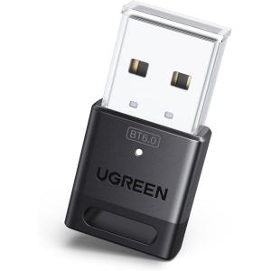 imageUGREEN USB Bluetooth Adapter for PC Bluetooth 60 Dongle Receiver EDR ampamp BLE Plug ampamp Play for Windows 111081 for HeadphoneKeyboardMouseSpeakersPrinter