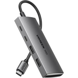 imageUGREEN USB C Hub 10Gbps 4 Ports USB 32 HUB with 2 USBC 32 and 2 USBA 32 USB Port Extender for MacBook Pro MacBook Air Acer Aspire HP Laptops iPad Pro iPhone 1515 Pro Max and More