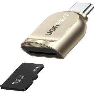 imageUGREEN USB C Micro SD Card Reader Type C to Micro SD Card Adapter with Zinc Alloy External Portable SD Card Reader USB C for TF Micro SDHC SDXC Compatible with SamsungMaciPad ProiPhone 15 16