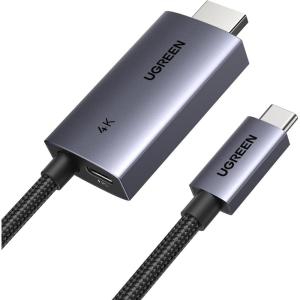 imageUGREEN USB C to HDMI Cable with 100W PD Fast Charging Adapter 4K60Hz 2in1 Thunderbolt Unidirectional Type C to HDMI Compatible iPhone 17 Pro Max SteamDeck MacBook iPad Galaxy S25 XPS 66FT