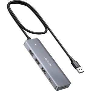 imageUGREEN USB Hub 4 Ports C ampamp 3 A Multiport Adapter 2ft Long Cable Powered 30 Hub With C Power Port for Laptop Desktop PS5 Xbox Series and More Devices2ft