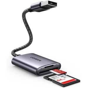 imageUGREEN USB SD Card Reader USB 30 to Micro SD Card Reader Adapter Aluminum Multi 2in1 Memory Card Readers for Camera SD MicroSD TF SDHC SDXC UHSI Mac OS Windows Linux Computer PC Laptop