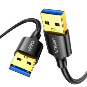 imageUGREEN USB to USB 5 Gbps USB 30 Cable Nylon Durable Male to Male Cable Compatible with Hard Drive Cooling Fanpad Camera DVD Player TV Flash Light Hub Monitor Speaker and More 15 FT10 FT