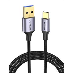 imageUGREEN USB to USB C Cable USB C 30 Cable 5Gbps Data Transfer Type C Cable Fast Charging Nylon Braided Cord for Android AutoiPhone 16Galaxy S21 S20 A53 A71iPad Mini 6SwitchPS5 Controller 33FT33FT
