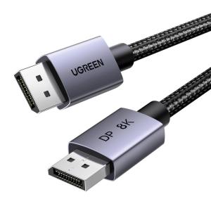 imageUGREEN VESA 8K DisplayPort 14 Cable 10FT DP Cable Supports 8K60Hz 4K240Hz 324Gbps HDR HDCP DSC 12a FreeSync GSync Display Port Cord Alu Braided Compatible Monitor Graphics PC HDTV66FT