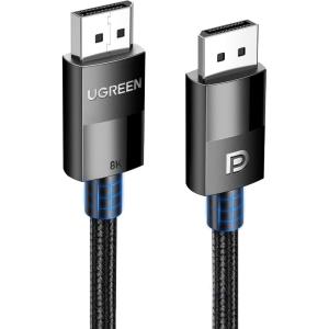 imageUGREEN VESA Certified 8K DisplayPort Cable 66FT DP 14 Display Port Cable Cord Support 8K60Hz 4K240Hz FreeSync GSync HDR 324Gbps for HDTVs Displays Monitors Graphics PC66FT