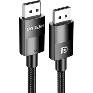 imageUGREEN VESA Certified 8K DisplayPort Cable 66FT DP 14 Display Port Cable Cord Support 8K60Hz 4K240Hz FreeSync GSync HDR 324Gbps for HDTVs Displays Monitors Graphics PC16FT