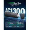 imageUGREEN AC1300 USB WiFi Adapter 5G 24G Dual Band USB 30 WiFi Dongle for Desktop PC Mini Wireless Computer Network Adapter Compatible with Windows 11108187 MacOS 1011 Above