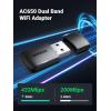 imageUGREEN AC650 USB WiFi Adapter for Desktop PC 5G 24G Dual Band WiFi Dongle Mini Wireless USB Computer Network Adapter Compatible with Windows 11 10 81 8 7
