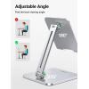 imageUGREEN Tablet Stand Compatible for iPad Desk Stand Holder Adjustable Aluminum Thicker Base Compatible with iPad Pro Air Mini 13 129 11 Inch Home Office Desk Accessories GreySilver