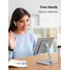 imageUGREEN Tablet Stand Compatible for iPad Desk Stand Holder Adjustable Aluminum Thicker Base Compatible with iPad Pro Air Mini 13 129 11 Inch Home Office Desk Accessories GreySilver