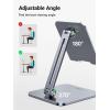 imageUGREEN Tablet Stand Compatible for iPad Desk Stand Holder Adjustable Aluminum Thicker Base Compatible with iPad Pro Air Mini 13 129 11 Inch Home Office Desk Accessories GreyGrey