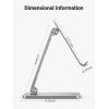 imageUGREEN Tablet Stand Compatible for iPad Desk Stand Holder Adjustable Aluminum Thicker Base Compatible with iPad Pro Air Mini 13 129 11 Inch Home Office Desk Accessories GreySilver
