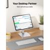 imageUGREEN Tablet Stand Compatible for iPad Desk Stand Holder Adjustable Aluminum Thicker Base Compatible with iPad Pro Air Mini 13 129 11 Inch Home Office Desk Accessories GreySilver