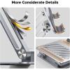 imageUGREEN Tablet Stand Holder for Desk Dual Rod Support Aluminum Tablet Holder Adjustable MultiAngle Home Office Accessories Compatible with iPad Pro 13 12 11 105 Air Mini 5 4 3 2 Phone EReader SilverSilver