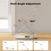 imageUGREEN Tablet Stand Holder for Desk Dual Rod Support Aluminum Tablet Holder Adjustable MultiAngle Home Office Accessories Compatible with iPad Pro 13 12 11 105 Air Mini 5 4 3 2 Phone EReader SilverSilver