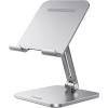 imageUGREEN Tablet Stand Compatible for iPad Desk Stand Holder Adjustable Aluminum Thicker Base Compatible with iPad Pro Air Mini 13 129 11 Inch Home Office Desk Accessories GreySilver