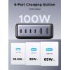 imageUGREEN 100W USB C Charging Station 6Port GaN Desktop Charger with 4 USBC ampamp 2 USBA Smart Power Distribution for MacBook ProAir Dell XPS iPad iPhone 171615 Galaxy S25S24 Pixel 109