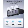 imageUGREEN 65W GaN Charging Station 5Port USBC ampamp USBA Fast Charging Power Hub Compact Desk Station Compatible with iPhone 171615 Galaxy S25S24 Pixel 109 iPad Pro MacBook ProAir