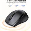 imageUGREEN 24GHz Wireless Mouse Ergonomic 1600 DPI USB Receiver Compatible with Windows Mac Linux Chromebook Laptop PC