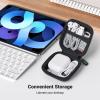 imageUGREEN Earbud Case Waterproof Earphone Case Pouch Compatible with AirPods Pro Headphone Case Holder with Stainless Steel Carabiner for Headphones Earbuds SD Memory Card Camera Chips BlackBlack