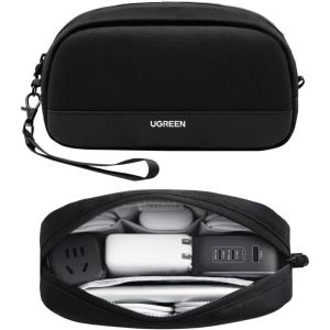 imageUGREEN Electronics Organizer Travel Case Bag Multifunctional Organizer Carrying Case for Cables Cord SD Card Earbuds Charger USB Adapter Electronic Accessories Medium SizeSmall