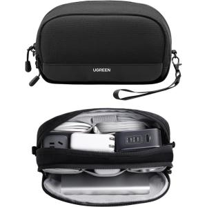 imageUGREEN Electronics Organizer Travel Case Bag Multifunctional Organizer Carrying Case for Cables Cord SD Card Earbuds Charger USB Adapter Electronic Accessories Medium SizeMedium