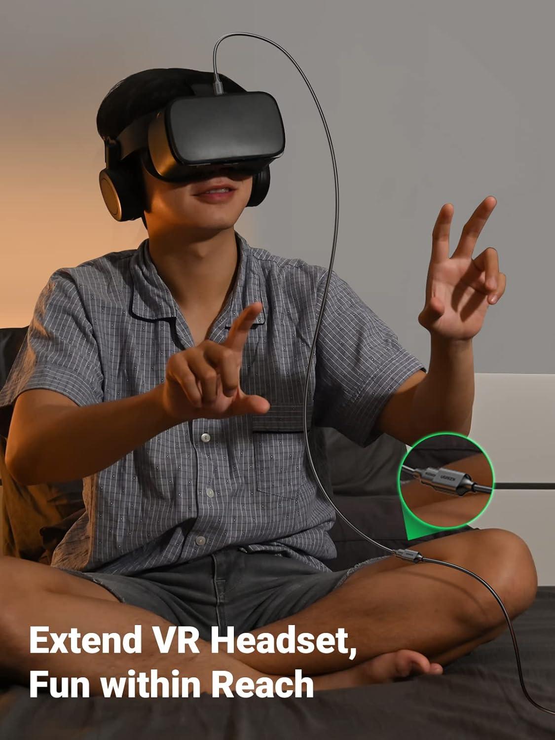 imageUGREEN USB Extension Cable USB 30 Extender Cord Type A Male to Female Data Transfer Lead for PlayStation Xbox Oculus VR USB Flash Drive Card Reader Hard Drive Keyboard Printer Camera 6ft15 ft