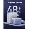 imageUGREEN 65W USB C Charger Block Nexode 3Port GaN Fast Type C Charger Compact Foldable Power Adapter for MacBook ProAir Dell XPS iPhone 1615 iPad Pro Galaxy S25 WhiteGlacier Blue