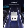 imageUGREEN 65W USB C Charger Block Nexode 3Port GaN Fast Type C Charger Compact Foldable Power Adapter for MacBook ProAir Dell XPS iPhone 1615 iPad Pro Galaxy S25 WhiteWhite