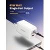 imageUGREEN 65W USB C Charger Block Nexode 3Port GaN Fast Type C Charger Compact Foldable Power Adapter for MacBook ProAir Dell XPS iPhone 1615 iPad Pro Galaxy S25 WhiteWhite