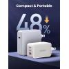 imageUGREEN 65W USB C Charger Block Nexode 3Port GaN Fast Type C Charger Compact Foldable Power Adapter for MacBook ProAir Dell XPS iPhone 1615 iPad Pro Galaxy S25 WhiteWhite