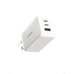 imageUGREEN 65W USB C Charger Block Nexode 3Port GaN Fast Type C Charger Compact Foldable Power Adapter for MacBook ProAir Dell XPS iPhone 1615 iPad Pro Galaxy S25 WhiteWhite