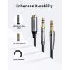imageUGREEN Headphone Splitter Adapter 35mm 2 Male to Female Smartphone Headset Cable Mic and Speaker Combo to PC Audio Splitter Compatible with Separate Mic and Audio Ports Computer Laptop