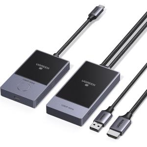 imageUGREEN Wireless USB C Transmitter and HDMI Receiver TypeC to HDMI 1080P60Hz 5G WiFi Transmission for Video and Audio Output from PhoneComputerMacBookCameraTV BoxDVD to TVMonitor 164FT50m