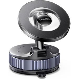 imageUGREEN Car Phone Mount for MagSafe 22xN55 ampamp 80 LBS 2500gf Magnetic Phone Holder Vacuum Suction with 360Rotatable Dashboard Windshield Compatible with iPhone 17 16 15 14 13 12 Plus Pro Max Series