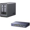 imageUGREEN NASync DXP2800 2Bay Desktop NAS Bundle with 25gb Switch