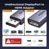 imageUGREEN 8K60Hz Display Port to HDMI Adapter Unidirectional DP 14 PC to HDMI 21 Screen Male to Female Cable 4K240Hz2K240Hz for Desktop Projector Compatible with AMD NVIDIA UltraSharp 066FT
