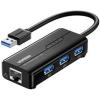 imageUGREEN USB 30 Hub Ethernet Adapter 10 100 1000 Gigabit Network Converter with 3 USB 30 Ports Hub Compatible with Laptop PC MacBook Mac mini Surface XPS Windows Linux macOS and More