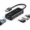 imageUGREEN USB 30 Hub Ethernet Adapter 10 100 1000 Gigabit Network Converter with 3 USB 30 Ports Hub Compatible with Laptop PC MacBook Mac mini Surface XPS Windows Linux macOS and More