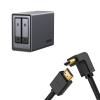 imageUGREEN NASync DXP2800 2Bay Desktop NASNetwork Attached Storage Diskless Bundle with HDMI Cable Right Angle 4K 90 Degree HDMI Cord 10FT