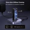 imageUGREEN 20Gbps Dual Bay SSD Cloner NVMe EnclosureUSB32 Gen 2X2 ToolFree USB Adapter M2 Docking Station for M Key PCIE NVMe SSD Reader Supports Offline Clone Up to 16TB