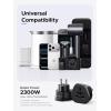 imageUGREEN European Plug Travel Adapter USUKCAMXAUJPCNNZPH to EU Type F International to EU Pin Converter Power Outlet Charger 200 Countries Compatibility 1 Pack