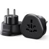 imageUGREEN European Plug Travel Adapter USUKCAMXAUJPCNNZPH to EU Type F International to EU Pin Converter Power Outlet Charger 200 Countries Compatibility 1 Pack