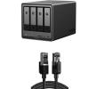 imageUGREEN NASync DXP4800 Plus 4Bay Desktop NAS Massive Storage Capacity Up to 136TB Bundle with UGREEN Cat 8 Ethernet Cable 6FT High Speed Braided 40Gbps 2000Mhz Network Cord