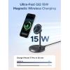 imageUGREEN Qi2 15W 2in1 Wireless Charging Stand Fast Wireless Charger for iPhone 17 16 15 14 13 12 Series and AirPods Dual Device Charging MagSafe Charger Desk Charging Station for Home Office