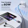 imageUGREEN USB C to 35mm Audio and Charger Adapter 2 in 1 Type C to Aux Headphone Jack with PD 60W Charging Dongle for Earbuds Compatible with iPhone 17 16 Pro Max Galaxy S26 S25 Ultra iPad Pro Switch 2
