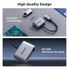 imageUGREEN USB C to 35mm Audio and Charger Adapter 2 in 1 Type C to Aux Headphone Jack with PD 60W Charging Dongle for Earbuds Compatible with iPhone 17 16 Pro Max Galaxy S26 S25 Ultra iPad Pro Switch 2