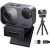 imageUGREEN FineCam Pro 4K Webcam for PC 12 Sensor Auto Framing Face AE AI NoiseCanceling Mic Gesture Control PDAF Auto Focus for Streaming Conference OBS Zoom Switch 2 Privacy Cover amp Tripod