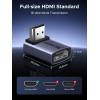 imageUGREEN 10K 8K60Hz HDMI 21 Right Angle Male to Female Adapter 2 Pack 4K240Hz High Speed Cord 3D HDR ARC VRR 48Gbps Aluminum Extender Compatible with HDTV Roku Stick Chromecast Laptop PC Switch 2